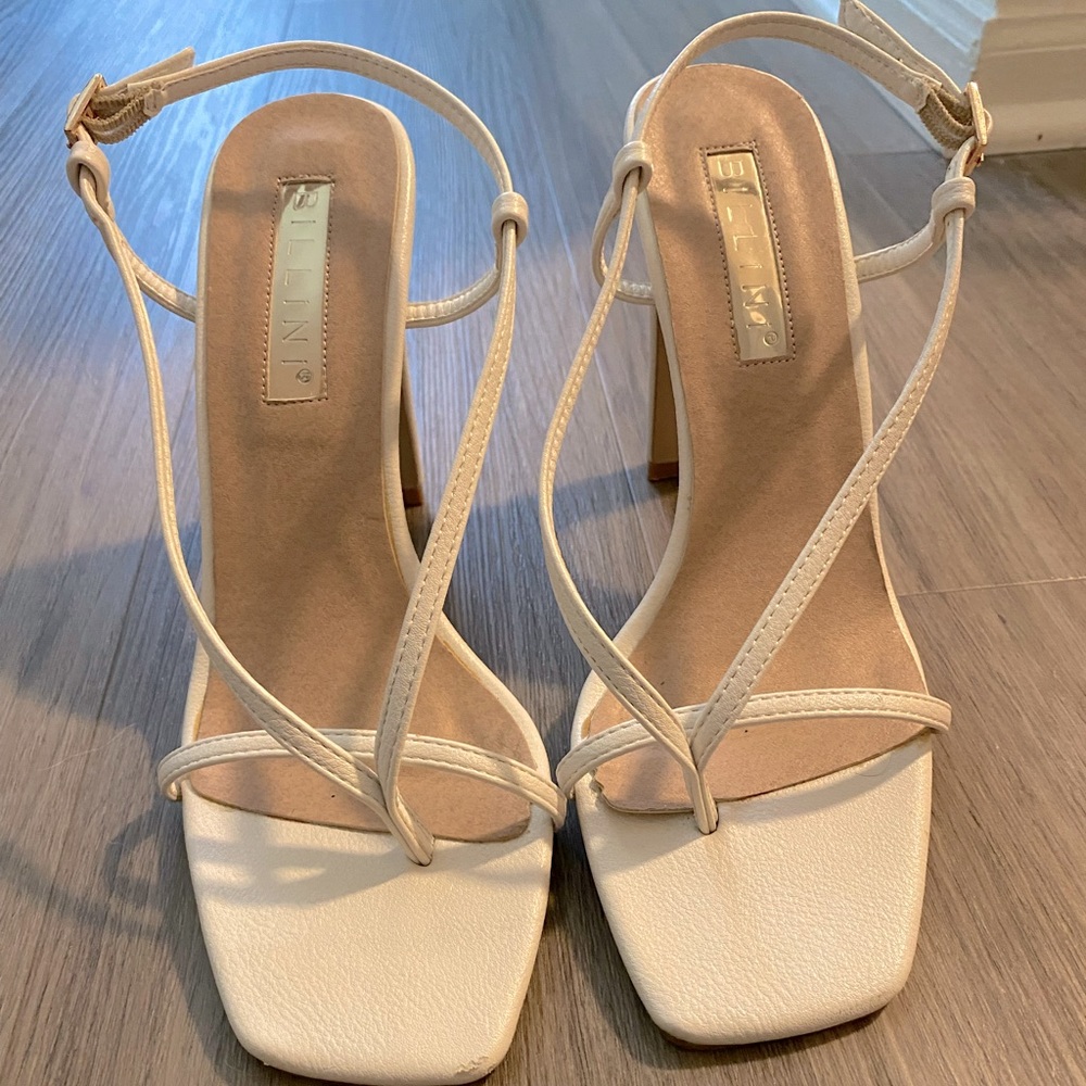 Billini white heels size 7